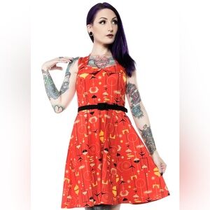 Sourpuss MCM Veronica Swing Dress 🧡